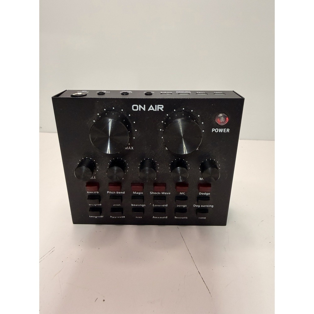 Live Sound Card Audio Interface for Streaming Podcast Karaoke w/ Power Adapter